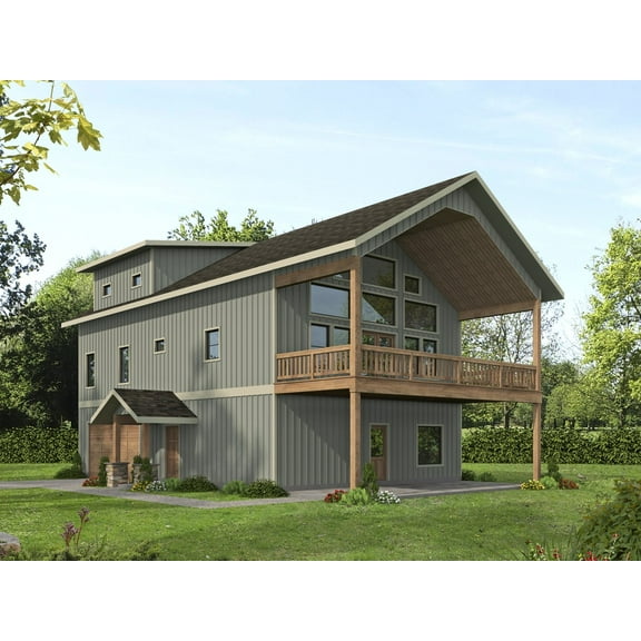 001-3919: Craftsman Garage apartment 4 Bed, 5 Bath Luxury Home Plan, 2972 Sq Ft: Full Blueprints with License to Build by Home Plan Marketplace - Lesuto