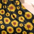 thumbnail image 3 of Black Sunflower Pattern Blanket,Comfortable Soft Lamb Wool Throw Blanket,All Season,Warm Lightweight Blankets for Sofa Bed Couch Living Room Chair,50"x60", 3 of 4