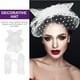 thumbnail image 3 of 1 juego de elegantes guantes y sombreros para fiestas de baile, tocados únicos para mujer, 3 of 6