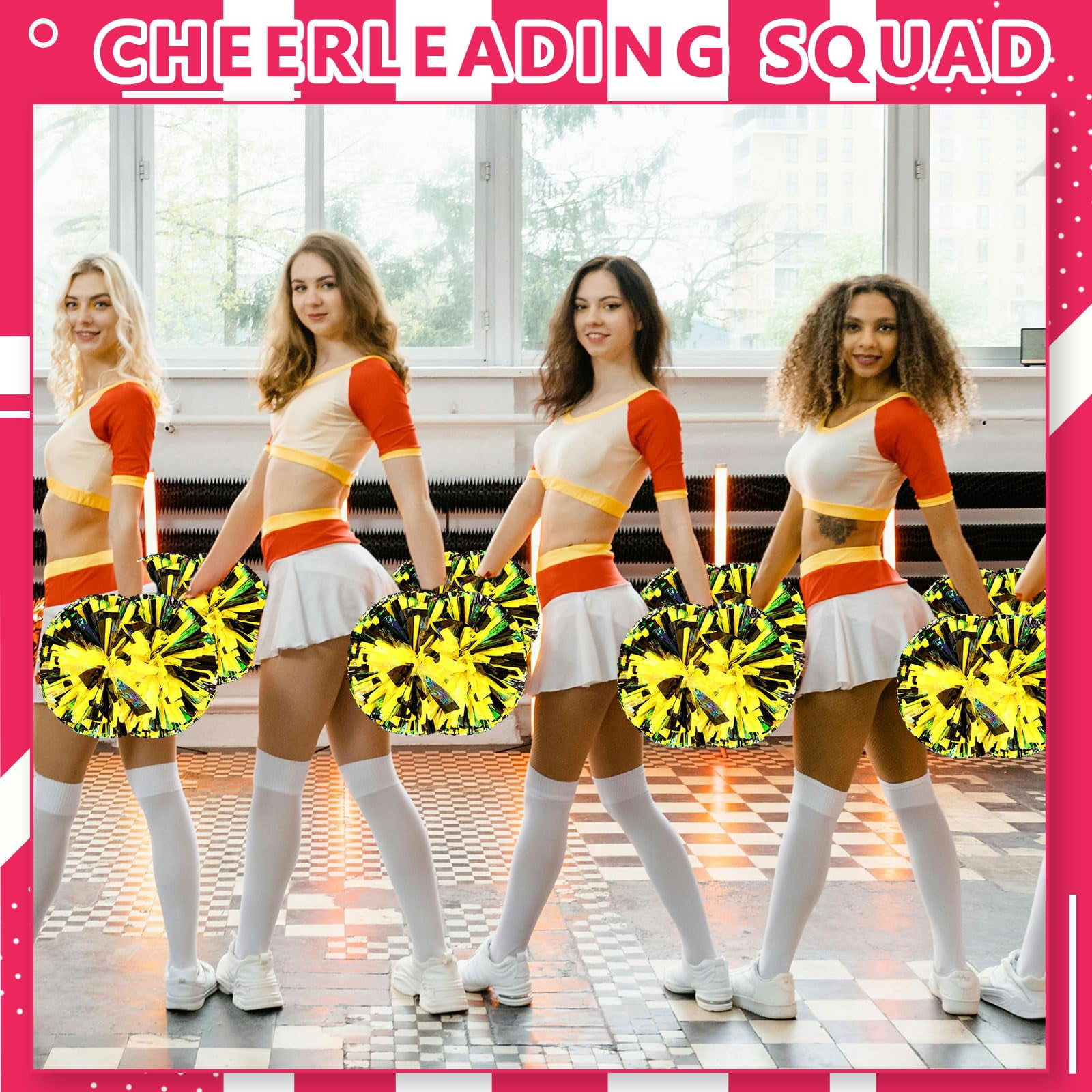 20 Pcscheerleading poms,pom poms Cheerleading with Handle Style Cheer Pom Pomsfor Dance, Matches