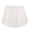 thumbnail image 1 of ZUARFY Womens A-Line Flared Curved Fake False Hem Button Down Detachable Waist Skirt, 1 of 14