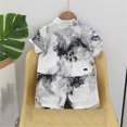 thumbnail image 4 of Odeerbi 6M-5Y Niños Trajes de Verano de Algodón Degradado Camisa de Manga Corta Pantalón Corto Conjunto de Dos Piezas, 4 of 9