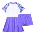 thumbnail image 4 of Alvivi Kids Girls 2 Piece Swimsuit Set Sun Protection Rashguard Shirts Skirts Bathing Suit Swimwear Blue Fish Scales 14, 4 of 7