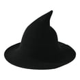thumbnail image 2 of SAWOBUUN Cotton Yarn Witch Hat for Kids & Adults Soft Knitted Pointed Wizard Hat Foldable Halloween Accessory, 2 of 7