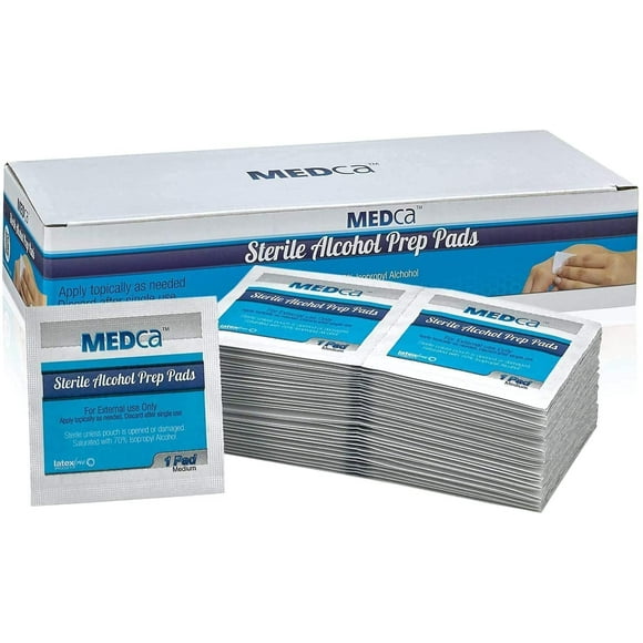 Alcohol Prep Pads - Box of 600, Saturated 70% Isopropyl Alcohol Wipes, Individually Wrapped Moistened Swab Pad, 2-Ply Cotton (Bulk Pack 600 Count)
