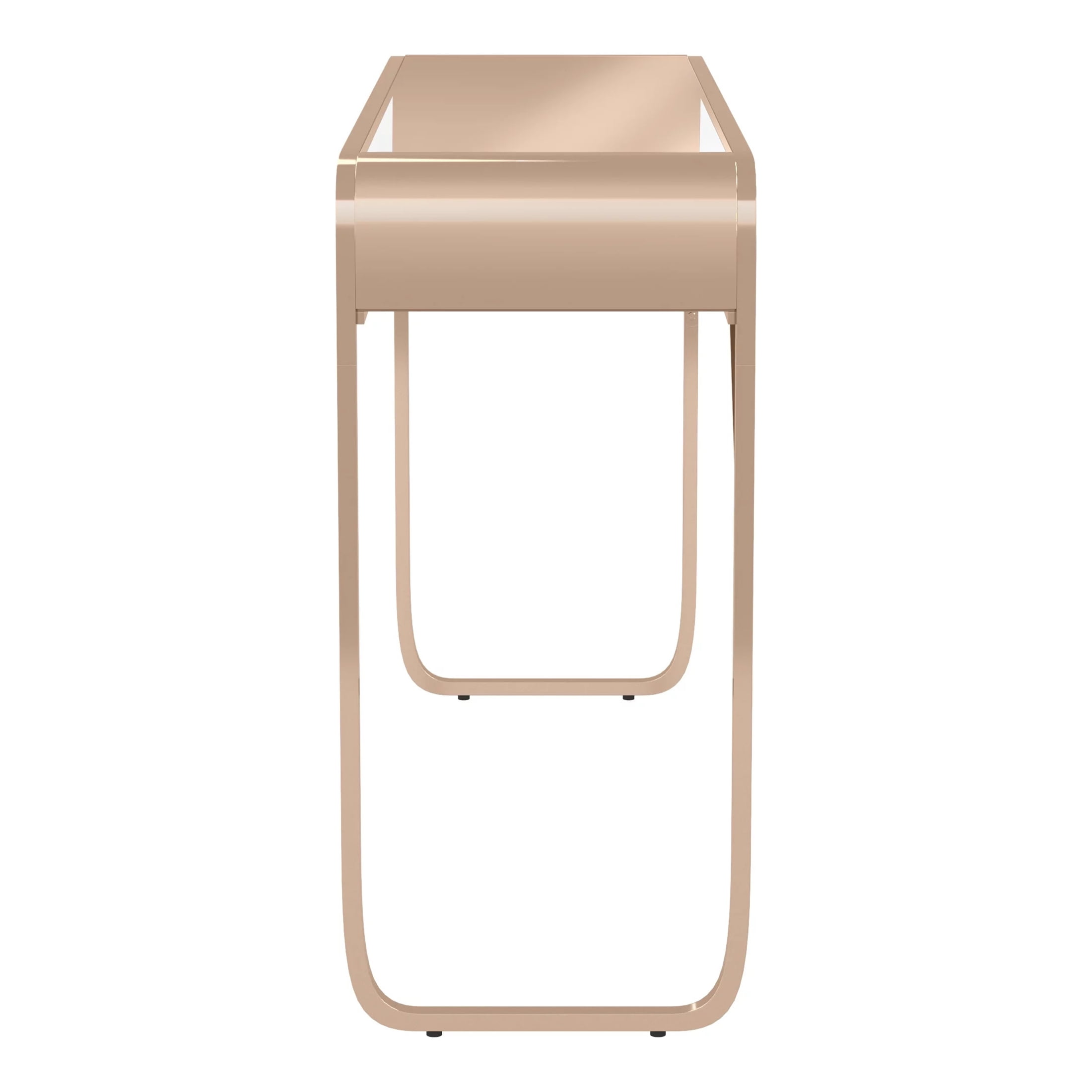 Furniture of America Twila Glass Top Console Table, Gold