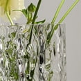 thumbnail image 3 of Jarrón de cristal de glaciar, arreglo floral transparente, mesa de flores secas, decoración de mesa de té, flores, cultura del agua, textura de glaciar, jarrón cuadrado, 3 of 7