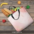 thumbnail image 6 of Naloa Pink Marble Tote Bag for Women, Foldable Tote Bag With Zipper, Large Shoulder Bag, Top Handle Handbag for Travel, Work, Shopping, 6 of 9