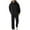 A20 Black, variant on FASHOFT Fuzzy Sweatsuits for Men 2 Piece Lounge Sets Hoodies with Pocket and Wide Leg Pants Sleepwear Casual Outfits Set Black L