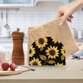 thumbnail image 2 of Yayeee Napkin Holder for Table Kitchen Paper Tissue Organization, Black Sunflower Pattern, 2 of 8