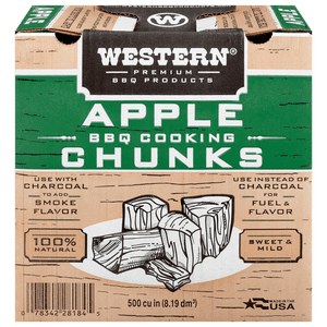 Western Premium BBQ Apple Smoking Chunks 500 Cu In