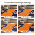thumbnail image 7 of ODIKA 8'x10' Washable Area Rug Non-Slip Chair-Friendly Mat Round Basketball Hoop Striped Borders Blanket Football Bold Center for Dining Room, Large Office, Lounge, 7 of 7