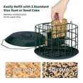 thumbnail image 6 of Kingsyard Squirrel Proof Double Suet Feeder, Metal Cage Bird Feeders for Outdoors Hanging, Green, 6 of 7