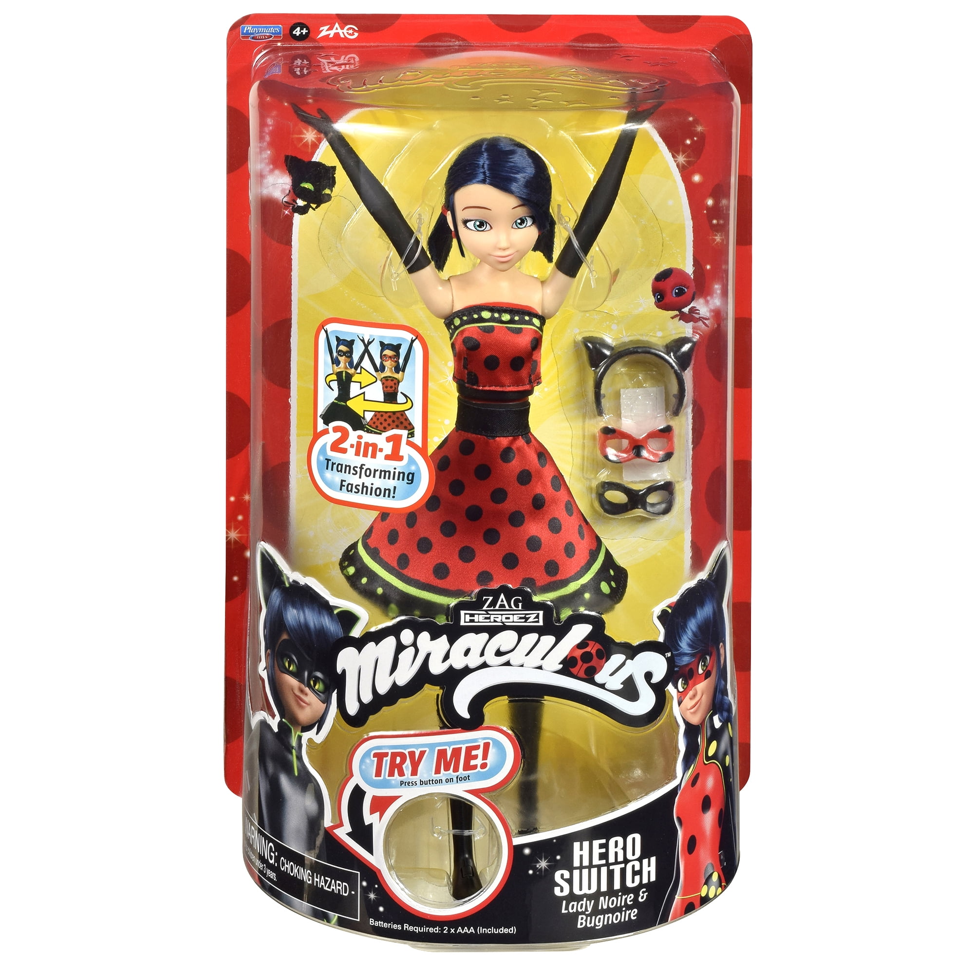 Miraculous Hero Switch Ladybug 10.5 Fashion Doll by Playmates Toys Walmart