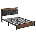 thumbnail image 1 of Bed Head Storage Rack Soft Pack Headboard Drawer Bed - LIKIMIO King Bed Frame, Storage Headboard with Charging Station, Solid and Stable, Noise Free, No Box Spring Needed, 1 of 8