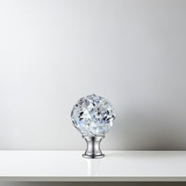 SOPOTUTU 2-Pack Metal and Crystal Lamp Finial Decorative Light Screw Caps Knobs for Lamps and Lighting Fixtures