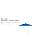 thumbnail image 6 of BizChair 8'x8' Blue Outdoor Pop Up Event Slanted Leg Canopy Tent with Carry Bag, 6 of 11