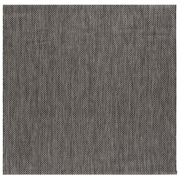 Safavieh Courtyard Finnian Solid Indoor/Outdoor Area Rug, Black/Beige, 4' x 4' Square