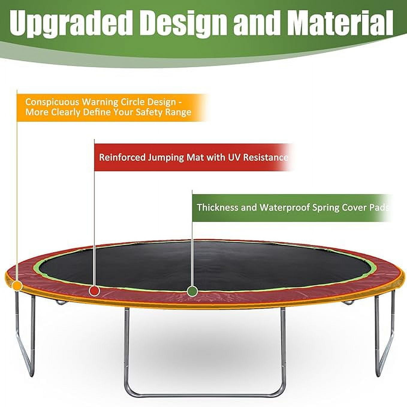 Cylivolk 16FT Diameter Trampoline , Trampoline Outdoor for Kids and Adults, Trampolines with Ladder