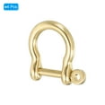 thumbnail image 3 of Unique Bargains D-Ring Shackle, 4 Pack 15mm Inner Width Solid Brass Screw Hook Small Bow Shackles, 3 of 5