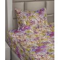 thumbnail image 2 of Ambesonne Nature Fitted & Flat Sheet with Sham 3 Pcs Set, Blossoms Romantic Pattern, Twin, Olive Green and Pale Fuchsia, 2 of 4