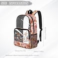 thumbnail image 7 of COEQINE Clear Backpack Heavy Duty for School Transparent PVC & Polyester Backpack 17 Inch Large Daypack Schoolbag Work Bag with Multiple Pockets for Women, Boho Flower Butterfly, 7 of 7
