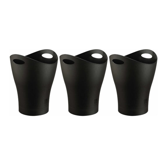 Umbra Garbino Trash Can (2.25-Gallon, Black) 3-pack