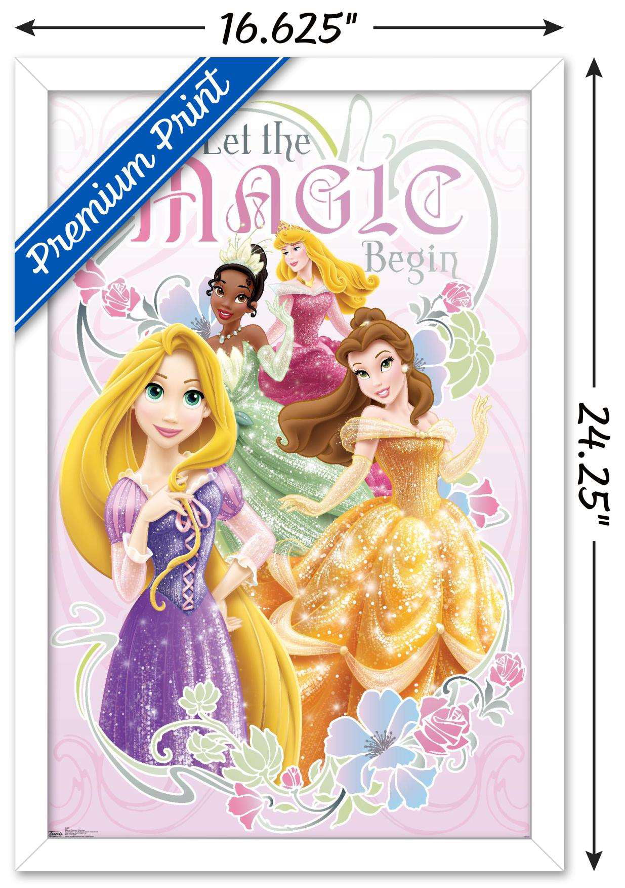 1235px x 1753px - Disney Princess - Let the Magic Begin Wall Poster with Push Pins, 14.725\