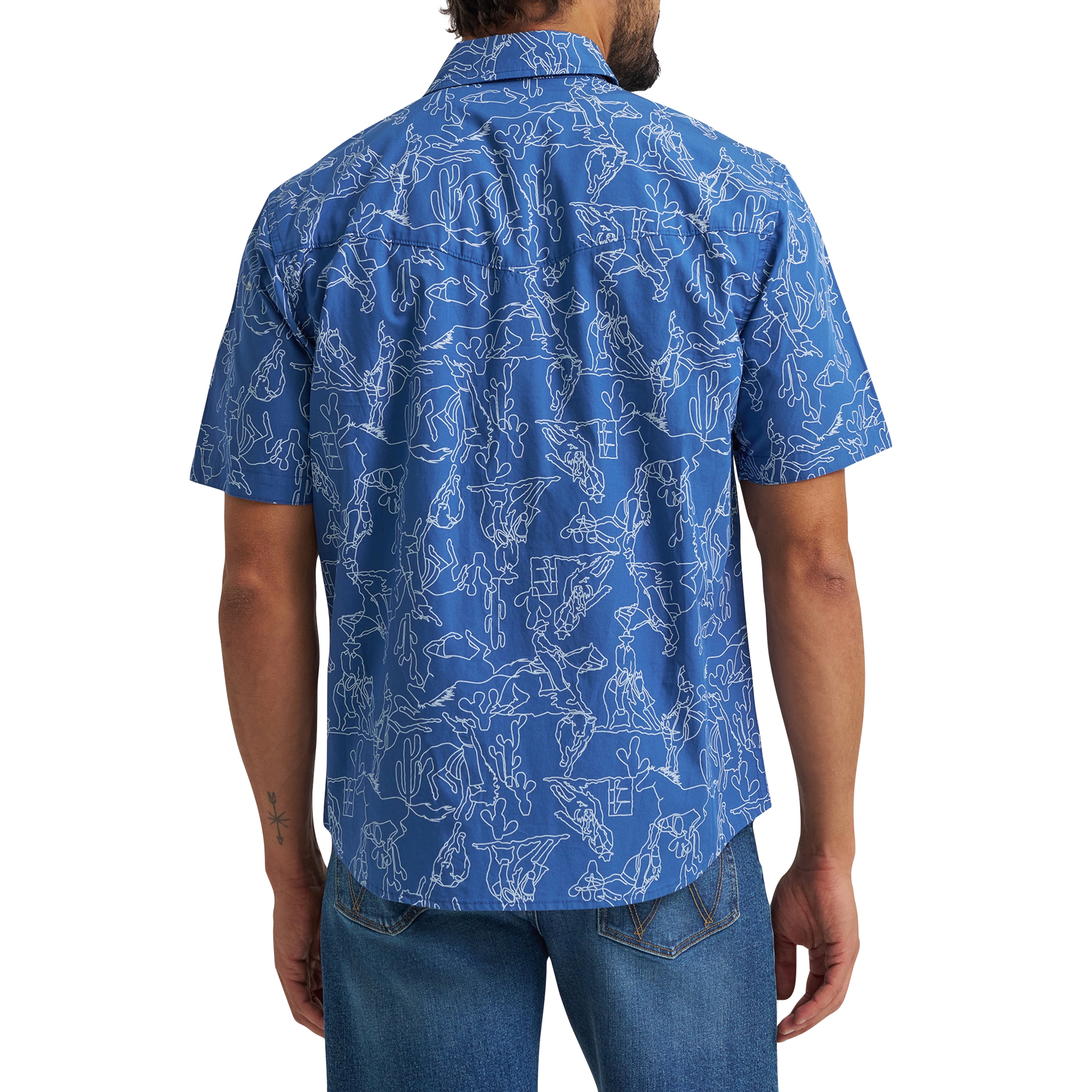 Wrangler® Men's Western Inspired Short Sleeve Shirt