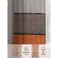 thumbnail image 3 of Burnt Orange Grey Sheer Curtains for Living Room Bedroom Vintage Stripe Farmhouse Wood Grain Sheer Curtains 84 Inch Long 2 Panels Set Light Filtering Curtain Window Treatments Drapes for Dining Room, 3 of 6