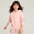 thumbnail image 3 of Blusa con capucha de manga larga para niñas y niños, primavera y otoño, sudadera con capucha de manga larga de color liso, top versátil de moda, abrigo con capucha para hombres y mujeres, sudadera con, 3 of 6