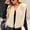 Beige, variant on Ayolanni Women's Faux Fur Vest Sleeveless Solid Open Front Jackets Warm Winter Cropped Outerwear with Pockets Beige L
