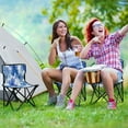 thumbnail image 6 of 600D Oxford Camping Chair Portable Foldable Chair Supports 220 lbs for Picnic, Fishing, Backpacking Watercolor Blue Flowers, 6 of 8