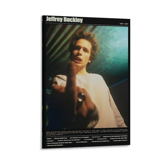 Jeff Buckley Poster (32) Canvas Poster Wall Art Picture Prints Hanging Photo Gift Decor Home Posters Artworks 08x12inch(20x30cm)