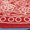 thumbnail image 3 of SAFAVIEH Courtyard Claire Rooster Indoor/Outdoor Area Rug, 5'3" x 5'3" Round, Red/Natural, 3 of 11