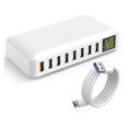 thumbnail image 1 of 60W Multi USB Charger Station QC3.0 Fast Charger Charging With LED Display 8 Ports Multiple Port Charger For Cellphone,Tablet,and More ,Multi-Device Charger, 1 of 7