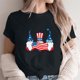 thumbnail image 3 of Camiseta de Cuello de la Tripulación de la Impresión Del Día de la Independencia de las Mujeres, Camiseta Casual Elegante para las Mujeres, 3 of 3