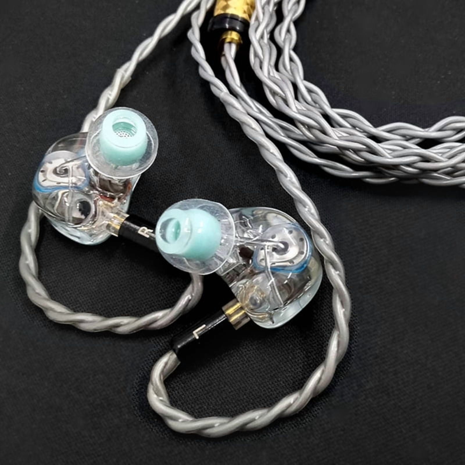 8Core Earphone Cable 0.78mm 2 Pin TRS Silver Plateds Coppers for Enhanceds Sound
