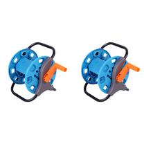 2X Portable 20M Household Garden Water Hose Reel Cart Pipe Storage Car Washer Pipehose Winding Tool Rack Holder