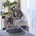 thumbnail image 6 of Nifao Frederic Remington Rattlesnake Bronze Replica Statue – Bronze Statue on Marble Base, Western Art, 9"L x 6"W x 13"H, 6 of 12