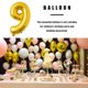 thumbnail image 5 of Monstrate 16 pulgadas Tamaño grande Oro Plata Rosa Oro Número Globo Cumpleaños Decoraciones para fiestas de bodas Globos de aluminio Niño Niño Juguete Kits de decoración para fiestas Oro nueve Monstrate HA002665-09, 5 of 6