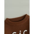 thumbnail image 6 of Bagilaanoe Newborn Baby Girl Knit Romper Sweater Long Sleeve Bodysuits Letter Embroidery Pullover 3M 6M 9M 12M 24M Infant Warm Jumpers Tops Fall Loose Knitwear, 6 of 8