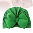 thumbnail image 6 of DINHEAROM Baby Accessories 1Pack Newborn Girl Hat 11.8x6.3x1.2in Green Bowknot for Infant, 6 of 8