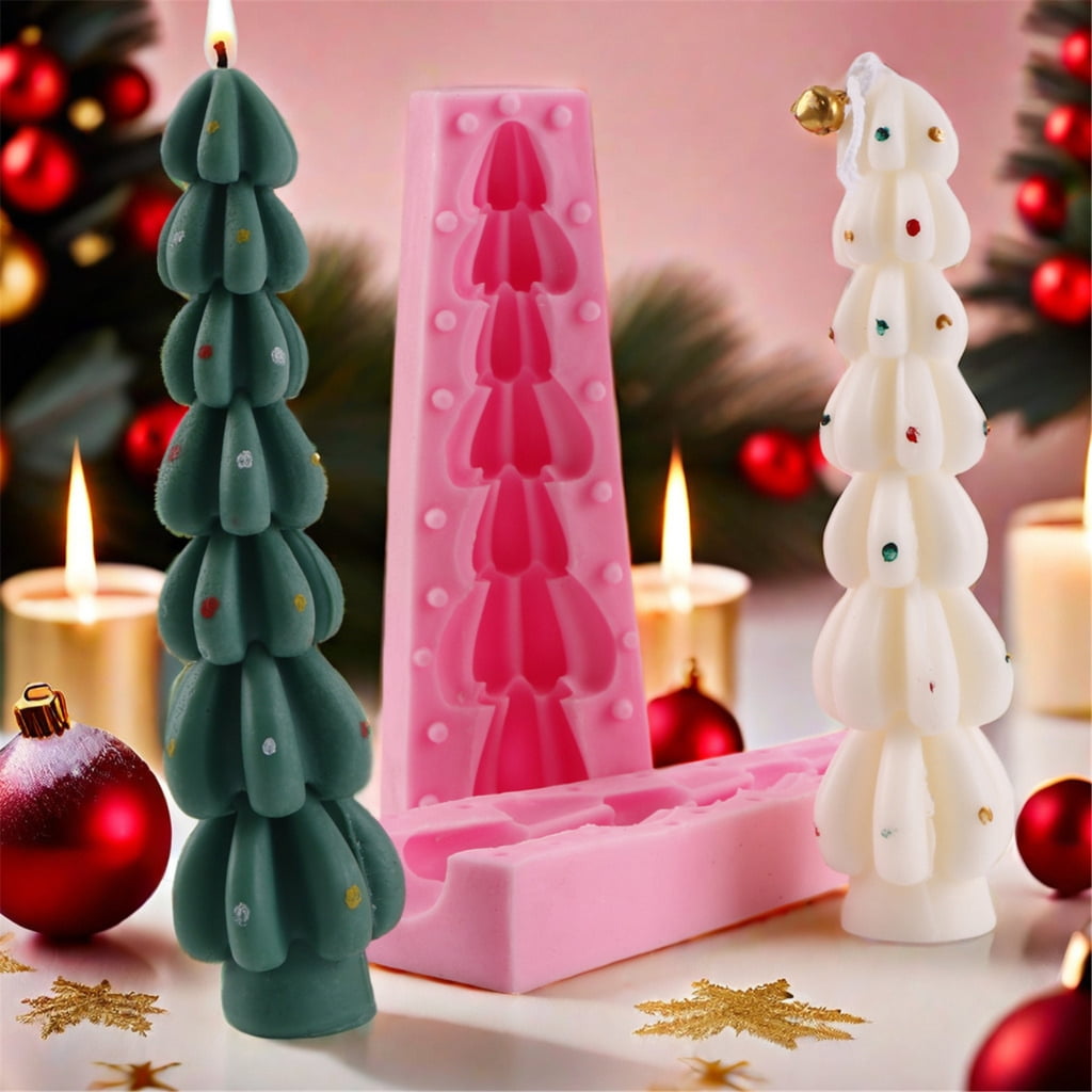 BQBQERT Christmas Tree Silicone Molds for Epoxy Resin, Home Decoration, Christmas Themed Silicone Molds for Making Candle