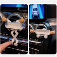 thumbnail image 2 of Upgraded Gravity Car Phone Mount Auto Lock Hands Free Mini Car Vent Phone Mount for 4.7‑6.9 Inch Phone Red, 2 of 3