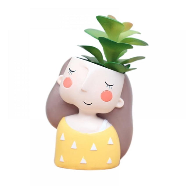 Mini Pots for Plants Small Ceramic Succulent Pots Cute Girl Flower Planter Flowerpot Create Design