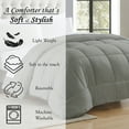 thumbnail image 4 of Sweet Home Collection, All Season Reversible Hotel Down Alternative Duvet Insert, King - Gray, 4 of 4