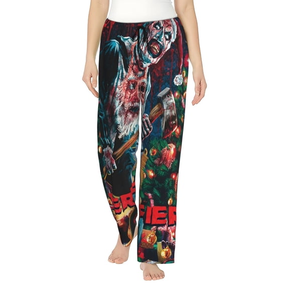 Terrifier Women's Pajama Pants, Comfy All Over Print Lounge Pants Casual Sleepwear with Pockets & Drawstring
