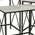 thumbnail image 3 of Benjara Zoe Plant Stand Table Set of 3-Metal-Rectangular Marble Top-Black Metal, 3 of 5