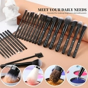 DUcare 27 Pc Makeup Brush Set - Wood, Black